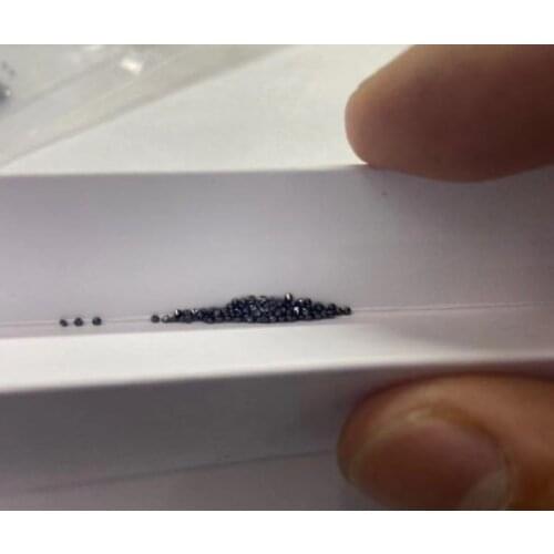 1.0ct Wholesale Size Price 1.0~6.5mm Black Color Round Cut Lab Grown Loose Moissanites Stone Test Positive