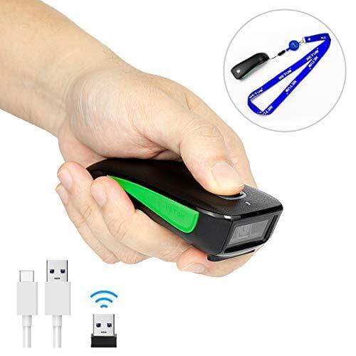 NETUM Bluetooth CCD Barcode Scanner,USB&2.4G Wireless&Bluetooth connection,Mini 1D Barcode Scanner, IOS Android Windows POS
