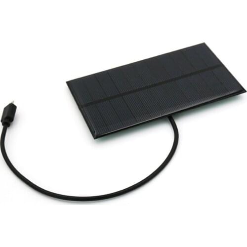 Solar Battery Charger 1.65W 5.5V Output USB Micro Android Micro USB port 5V 300mA Charge Regulators Solar Panel