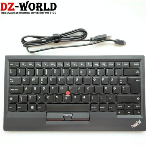 Original New for Lenovo ThinkPad DK Denmark USB Keyboard with Pointing stick mouse KU-1255 Tablet PC Laptop Trackpoint 03X8723