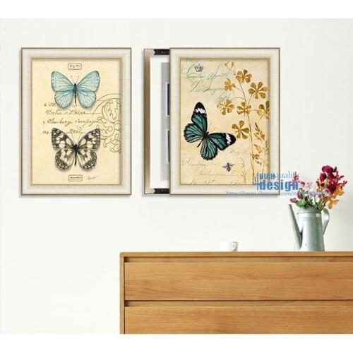 Restaurant Left and Right Push-pull Vertical Version Meter Box Entrance Imitation Oil Painting Still Hidden Power Distribution