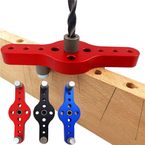 Vertical Pocket Hole Jig Woodworking Hole Punch 6/8/10mm Drilling Locator Dowelling Self Center Drill Guide Hole Puncher Tools