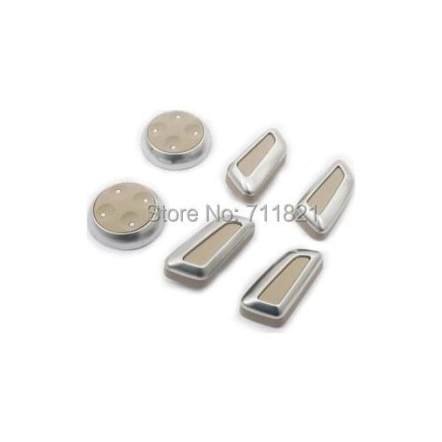 1SET TOPPING Alu Brushed Tip Power Seat Control Switch Cover Beige For Audi A4 B8 For A5