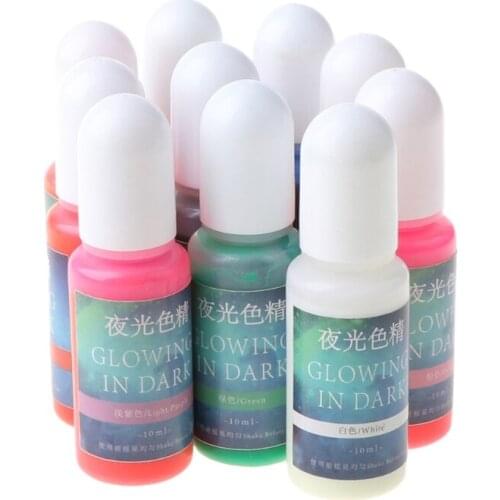 10 Colors Glowing in Dark Epoxy Resin Pigment Luminous Colorant Jewelry Making