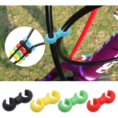 10 Pcs Bike Cross Line Clip Bicycle MTB Brake Cable S Style Clips Buckle Hose Guide Line Tube C Buckle Brake Hose Wire Holder