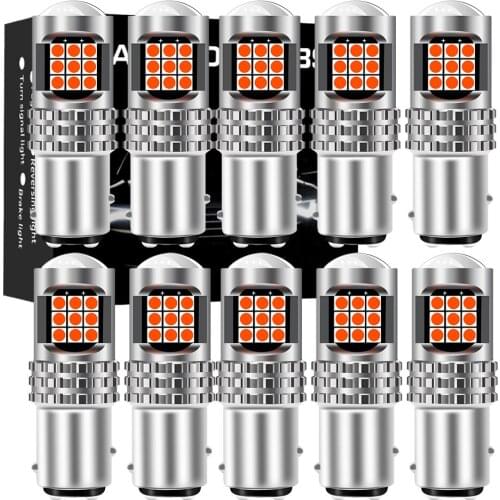 10X BA15S 1156 P21W T20 7440 7443 W21/5W P21/5W BAY15D 1157 3157 P27/7W LED Reverse Brake Lights LED Signal Lamp Car Lights 12v