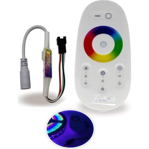 2.4G RF RGB Touch Remote Controller DC5-24V for WS2812B WS2811 SK6812 RGB Addressable Chip 5050 Smart Pixel Led Strip