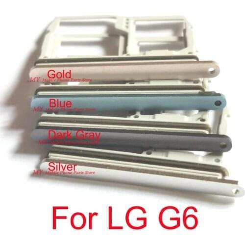 2PCS Micro SD Sim Card Tray Holder Slot SD Card Holder Reader For LG G6 H870 G600 US997 VS988 With Waterproof Repair Spare Parts