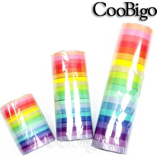 20Rolls/Set Washi Tape Rainbow Adhesive Tape Solid Colors Decorative Masking Tape for Notebook Album Bullet Journals DIY Diary