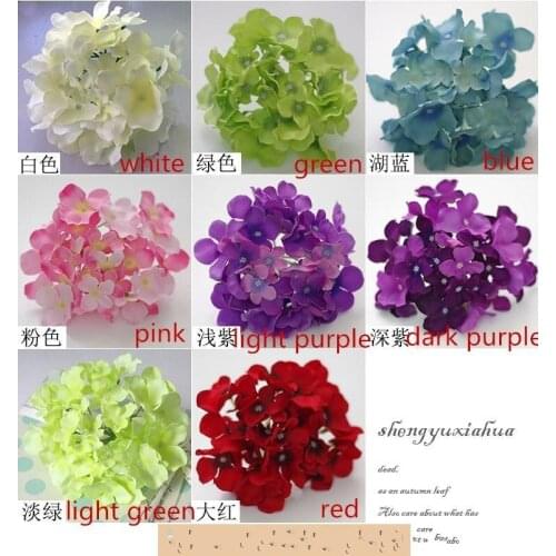 2017 Artificial Flowers Christmas party Fashion Wedding Silk Artificial Hydrangea Flowers HEAD Head Diameter 15cm Home Ornament