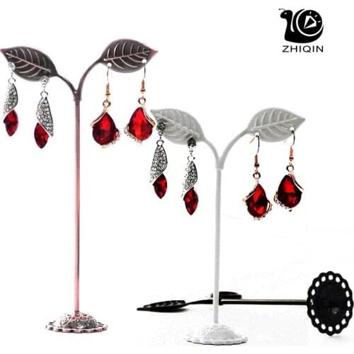 3pcs / Set Leaf Model Earrings Display Organizer Holder Jewelry Storage Stand Earrings Storage Desktop Display Rack