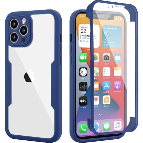 360 Full Cover Phone Case For iphone 11 12 Pro Max XS Max XR X 7 8 Plus SE2020 Soft Front Protector + Back Shockproof Cover