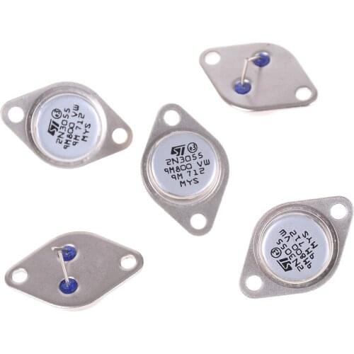 5pcs Transistor 2N3055 15A 100V 115W TO-3 Iron Seal Tube 15A 100V