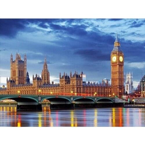 5D Diamond Painting London Big Ben Landscape Handmade DIY Diamond Painting Embroidery Cross Embroidery