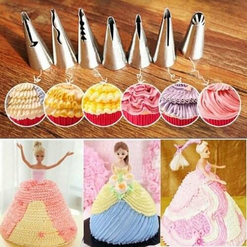 8X Fondant Cake Piping Icing Nozzle Tips Set Sugar craft Tool Cake Bake Decor