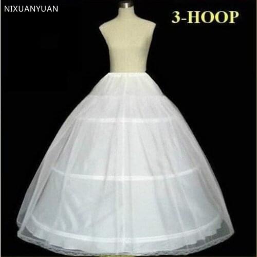 Plus Size In Stock Hot Sale 3 Hoop Ball Gown Bone Full Crinoline Petticoats for Wedding Dress Wedding Skirt Accessories Slip