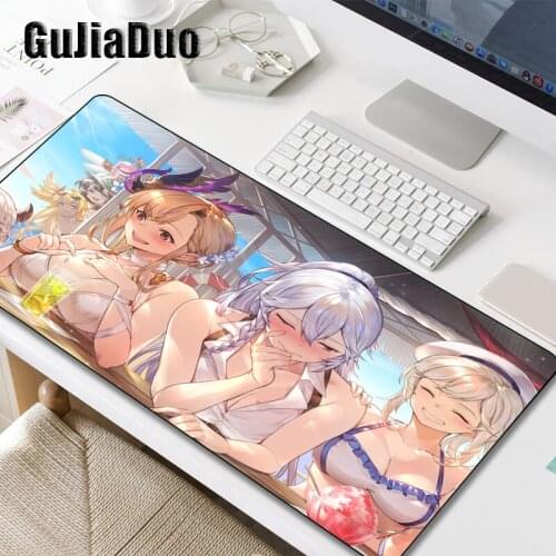 Sexy Beach Anime Girl Large Mouse Pad Computer and Office Desk Table Pad Gaming Room Accessories Kawaii Cute Cartoon Mousepad