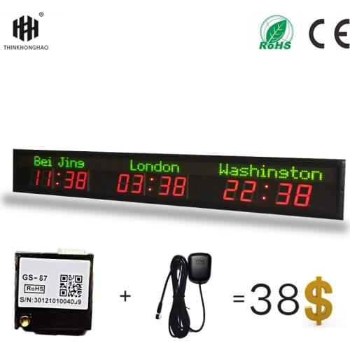 Hotel digital clock/led clock(3cities world time clock)