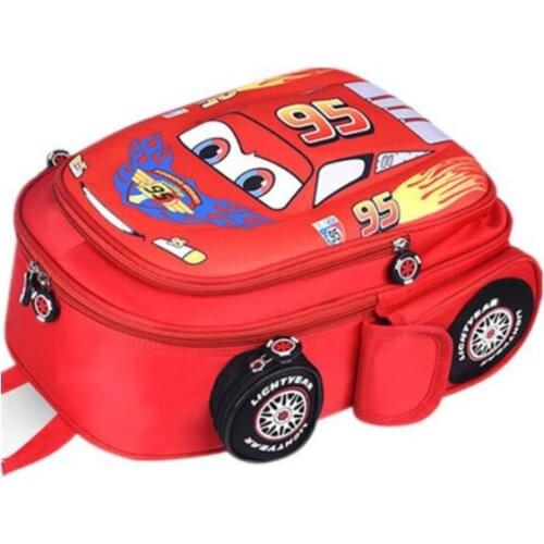 Lightning McQueen Cartoon 3D Car School Bags Boys Primary School Backpack Kids Kindergarten Schoolbags Mochila Infantil