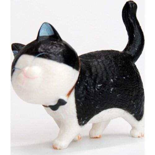 9pcs PVC Cats Figurines Desktop Kitten Dolls Figure Ornaments for Dollhouse