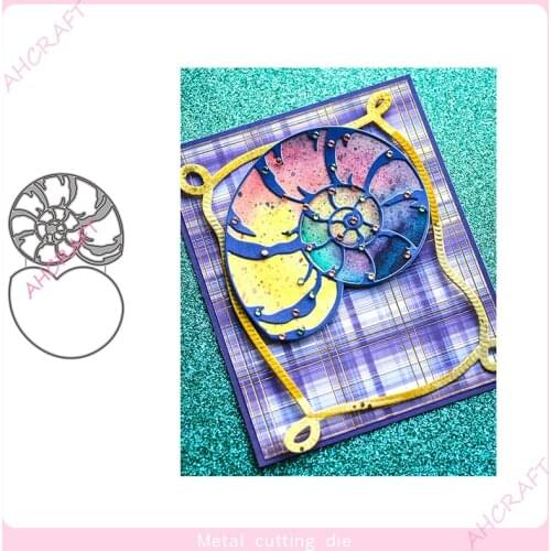 Round Conch Metal Cutting Dies for DIY Scrapbooking Photo Album Decorative Embossing PaperCard Crafts Die 2021