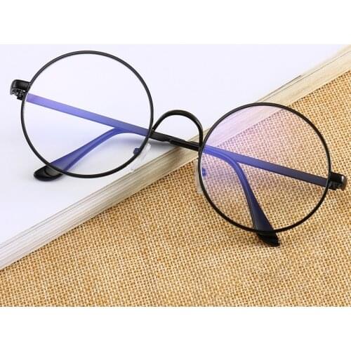 Round Glasses Transparent for Computer Lenses Metal Frame Eyeglasses Women Men Anti Blue Ray Oculos De Grau Spectacles