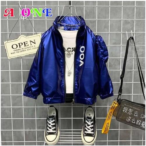 Baby boy jacket 2020 Spring Autumn fashion kids jackets for kids baby coat child trench letter Shiny toddler fall clothes