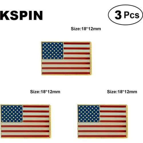 U.S.A Square Lapel Pin Brooches Pins Flag badge Brooch Badges