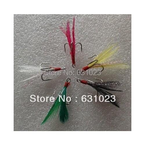 MR OCTOPUS 100pcs hooks,,squid jigs,squid hook,6# hook or 4# hook,with silver and different feather