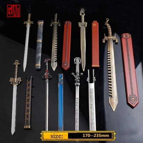 Online game Yuanhong shark tooth Sword Tai A Mo Mei Tianwen 17 cm large shark tooth alloy sheath knife weapon