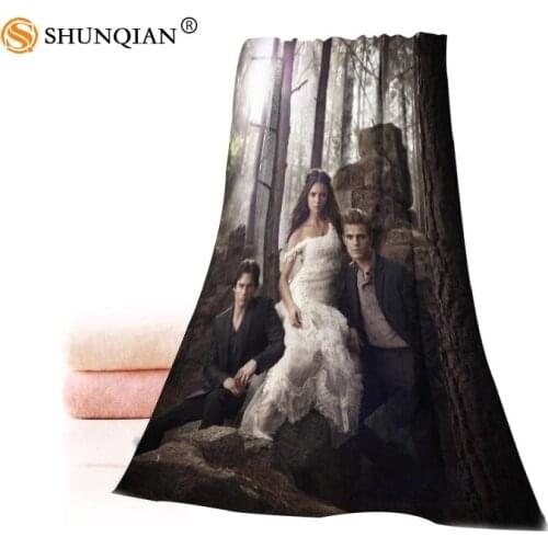 Custom vampire diaries Towels Microfiber Fabric Popular Face Towel/Bath Towel Size 35x75cm, 70x140cm Print your picture