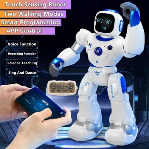 APP Ccontrolled Touch Sensor RC Robot 2 Walking Modes Voice Recording Function Singing And Dancing Story Electronic Children Toy