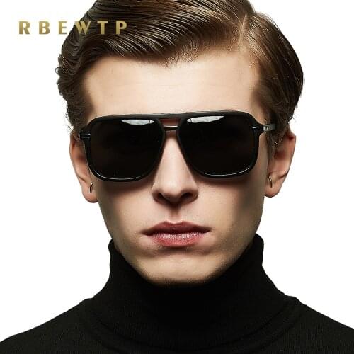 RBEWTP Unisex Classic Retro Square Polarized Sunglasses Men Coating Mirror Goggle Driving Enhanced Light For Men/Women UV400