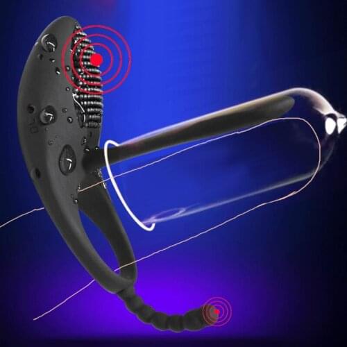 Sex Charging Anal Stimulation Vibrator Penis Lock Sperm Ring for Men Erection Time Lasting for Women Clitoris Stimulator Sex Toy