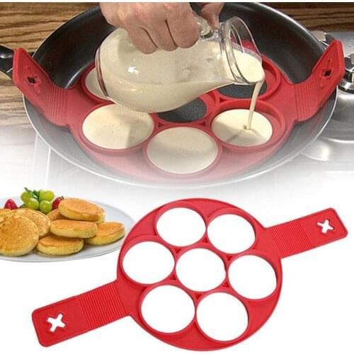 Silicone Nonstick Fired Egg Pancake Maker Ring Cooking Tool Egg Cooker Omelette Moulds Pan Flip Eggs Mold Kitchen Baking Gadgets