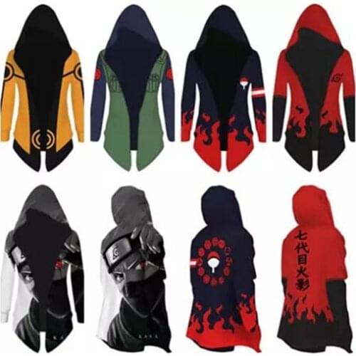 Anime Hoodie Men/women Fashion Namikaze Minato Harajuku Hoodies Sweatshirt Men Women Autumn long Coat Boy Christmas Gift