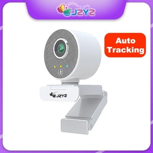 JZYZ AI Humanoid Auto Tracking Webcam AutoFocus Full HD 1080P Fill Light For PC Computer Laptop Video USB WebCam With Microphone