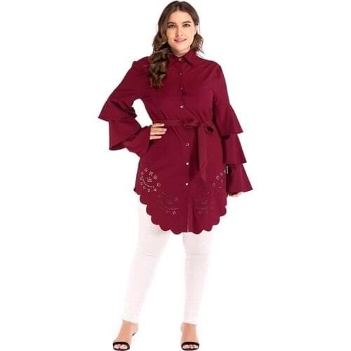 Women Abaya Blouses Plus Size 5XL Arabic Turkey Muslim Long Shirt Saudi Top Arabe Tops Ropa Musulmana Mujer Islamic Clothing