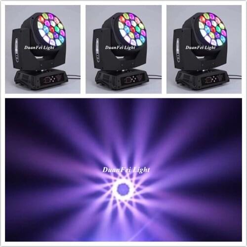2pieces/lot 19x15 led bee zoom rgbw moving head wash led bee eyes dj moving head zoom led lyre wash