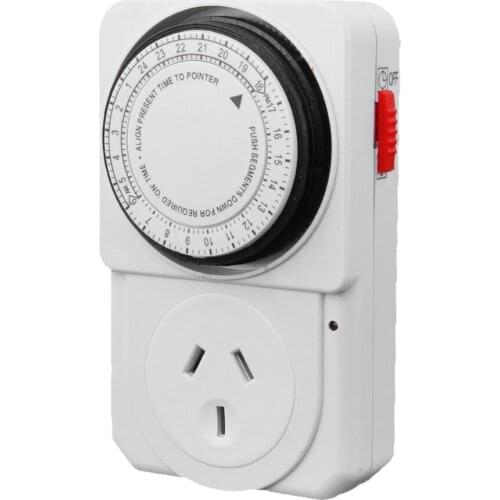 24-Hour Electrical Plug Program Timer Power Switch Energy Saver EU Plug