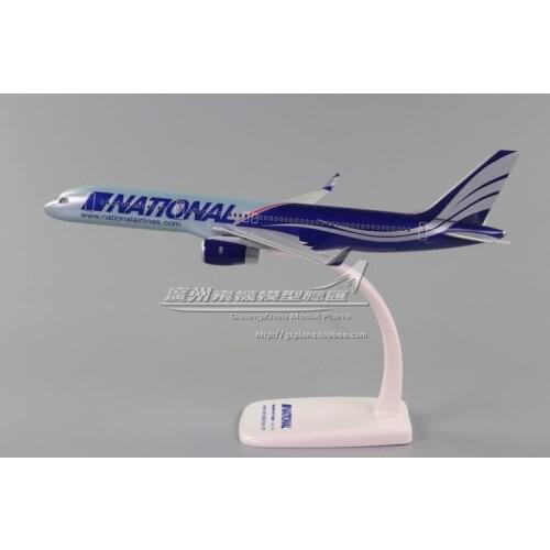 27cm American National Airlines National Boeing B757-300 1:200 Solid Plastic Assembly Aircraft Model for Plane Model Collector