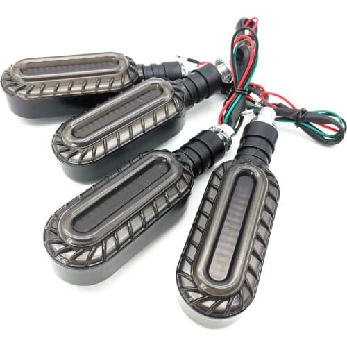 4Pcs/lot Universal Motorcycle LED Turn Signals Light DRL Braking Stop Tail Light M10