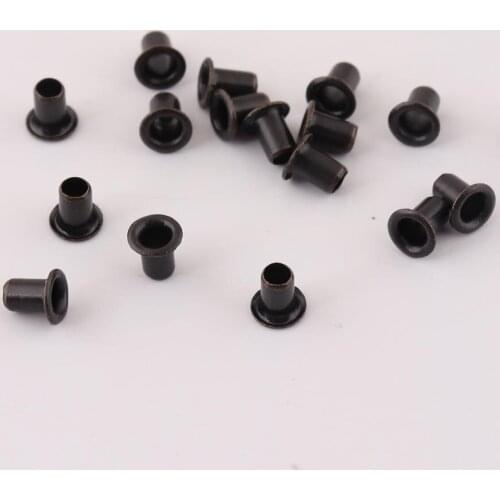 500pcs/lot mini small 4mm outer Black color metal Eyelets Grommets for Shoes bag garment backpack accessories
