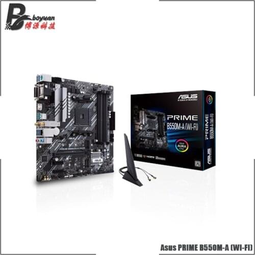 Asus PRIME B550M A (WI-FI) mATX B550M AMD B550 DDR4 4600(OC)MHz,128G,M.2,DVI-D,SATA,USB 3.2 Best support R9 Desktop AM4 CPU