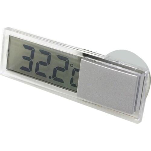Car Vehicle Suction Cup Electronic Digital Transparent LCD Display Thermometer Auto Ornament