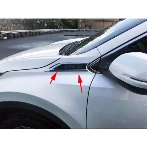 Side Car Hood Cover Chrome Style Cover Trims For 2017-2021 Honda CRV CR-V Car Decoration New 2PCS