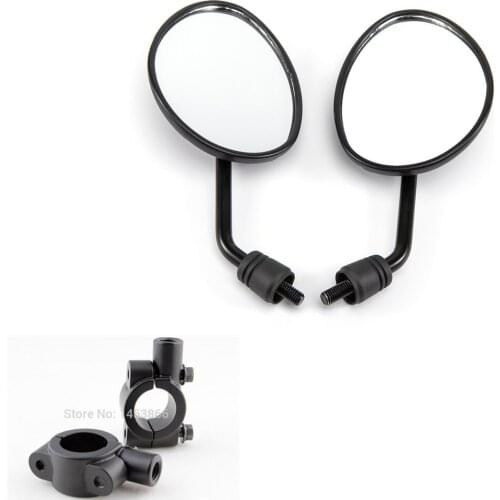 Motorcycle Side Rearview Mirrors w/ 7/8" Handlebar Mount 8mm Adaptor For Mountain Bike BMX Bicycle Motorcycle Dirt Bike ATV