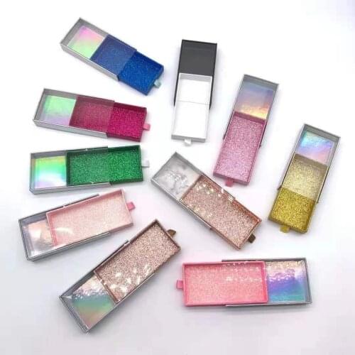 Clear Rectangle Eyelash Packaging Empty Eyelash Boxes Hotsale Eyelash Cases Lash Package with Tray