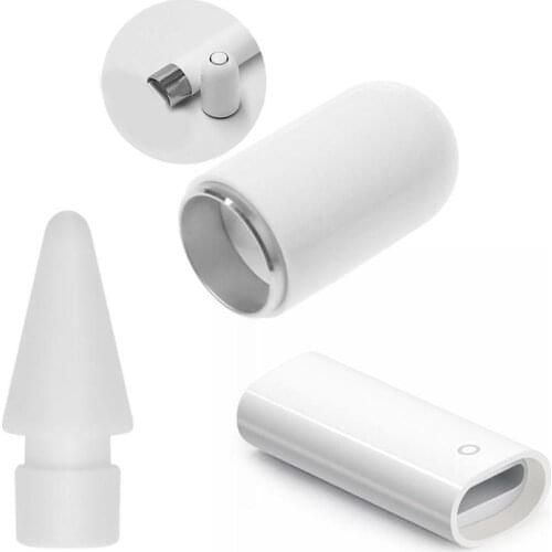Stylus Pen Parts for iPad Apple Pencil Magnetic Cap Nib Charger Adapter Power Charging Connector