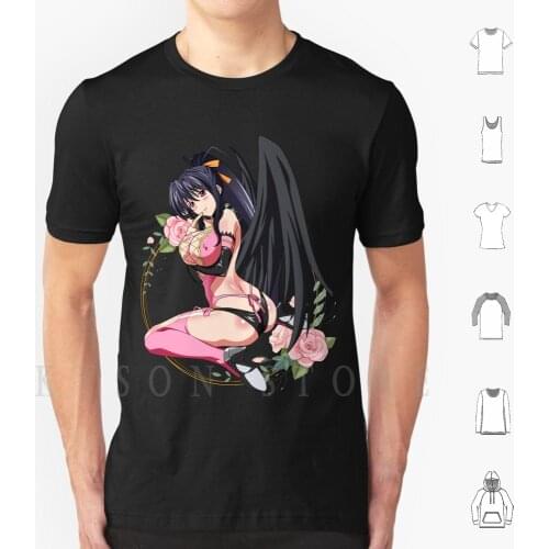 High School Dxd-Sexy Akeno T Shirt Diy Big Size Cotton Akeno Himejima Manga Girls Wifu High School Dxd Rias Highschool Dxd